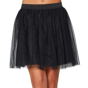 Spirit Halloween XL Black Tulle Skirt NWOT